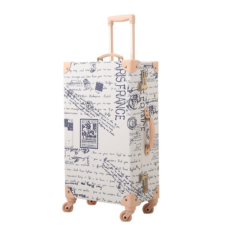 Retro Leather Suitcase Womens Trolley Suitcase Universal Wheel Small Boarding Case 20 Inch Password Suitcase – Retro Suitcase and Vintage Luggage price