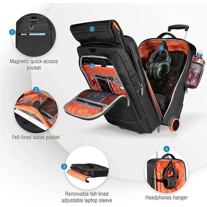 Waterproof High Capacity Drop-Bottom Wheeled Duffel Trolley Luggage Bag Travel Bag – Trolley Backpack and Bolso price