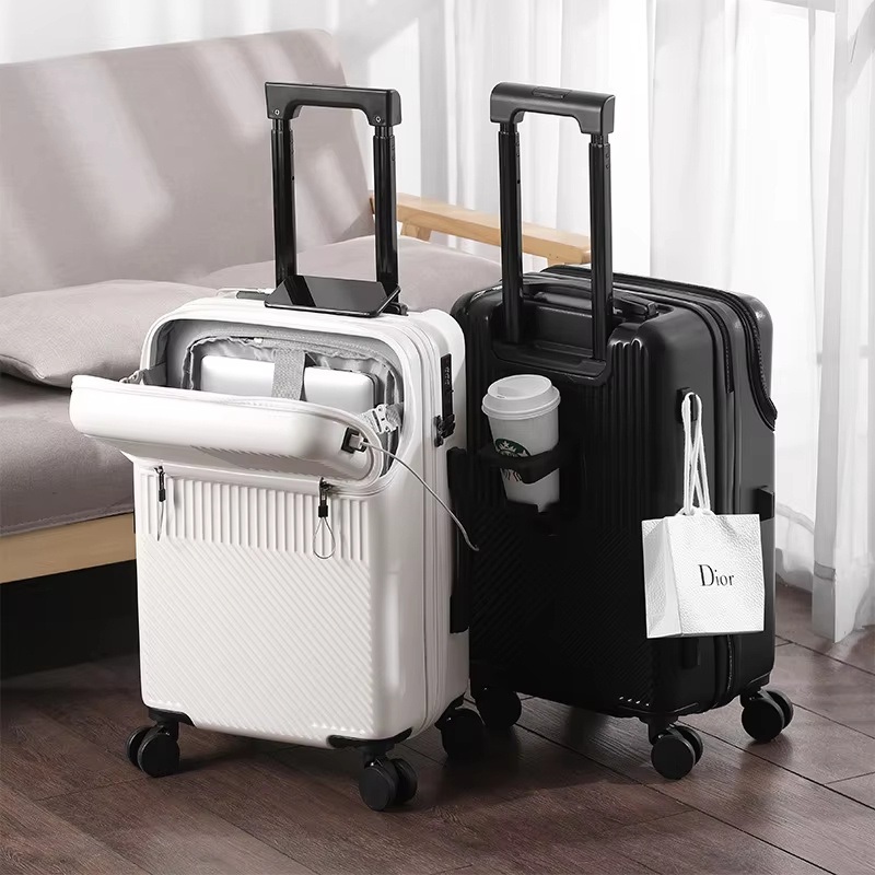 Custom Logo Stylish Business Suitcase Compact 20 Inch Lightweight Carry on with Cup Holder – Luggage Suitcae and Travel Suitcase price