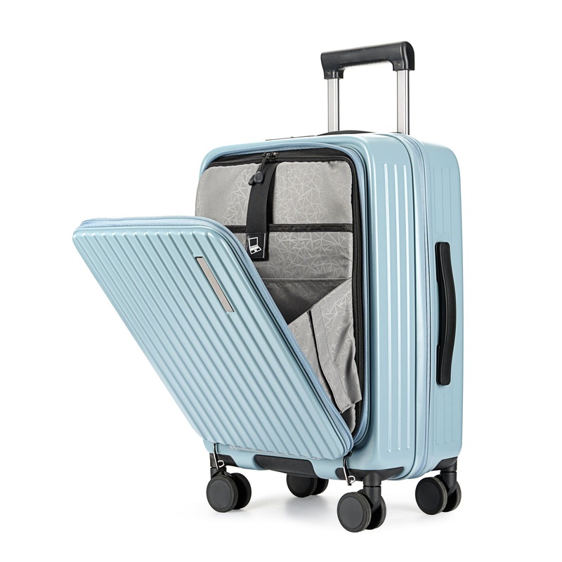 Custom Shock-Resistant Front Opening Luggage Set Durable Tsa Lock Trolley Business Suitcase – Business Front Pocket Luggage with Laptop Bag and Carry on Checked-in Travel Front Luggage price