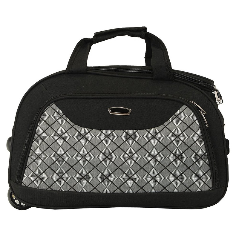 Diamond Checkered Trolley Bag Soft Carry on Drag Bag with Two Wheels – Wholesale Travel Luggage and Luggage price