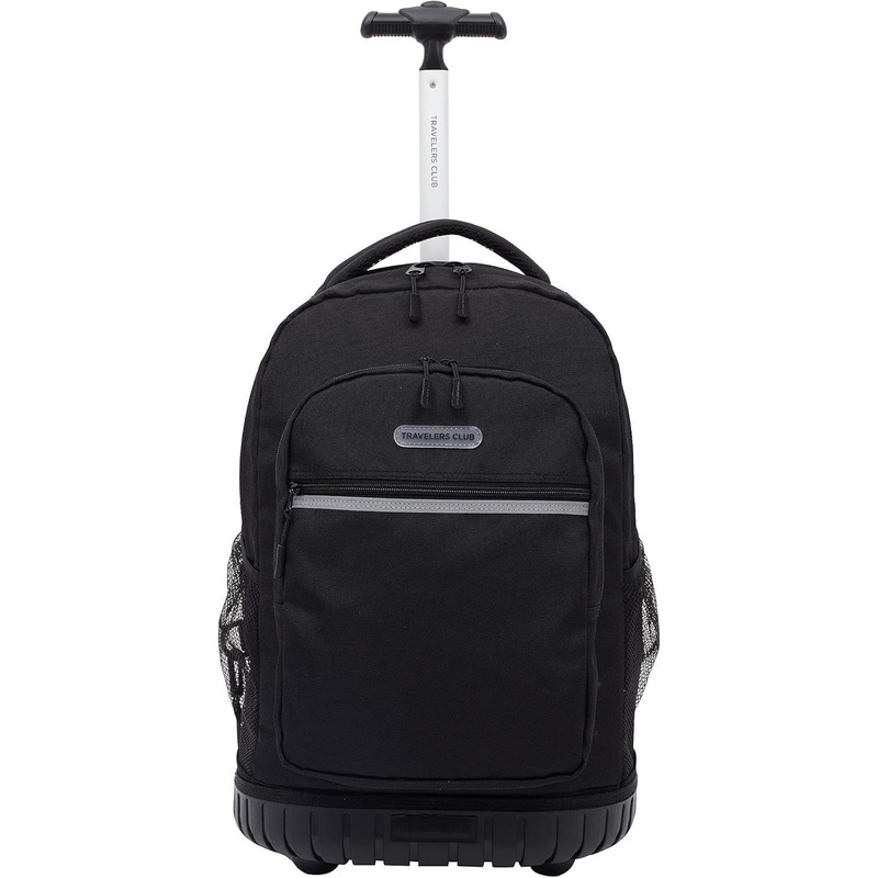New Design 18 Inch Trolley Travelling School Business Waterproof Polyester Laptop Backpack Rolling Wheeled Backpack – New Design Backpack and Trolley Backpack price