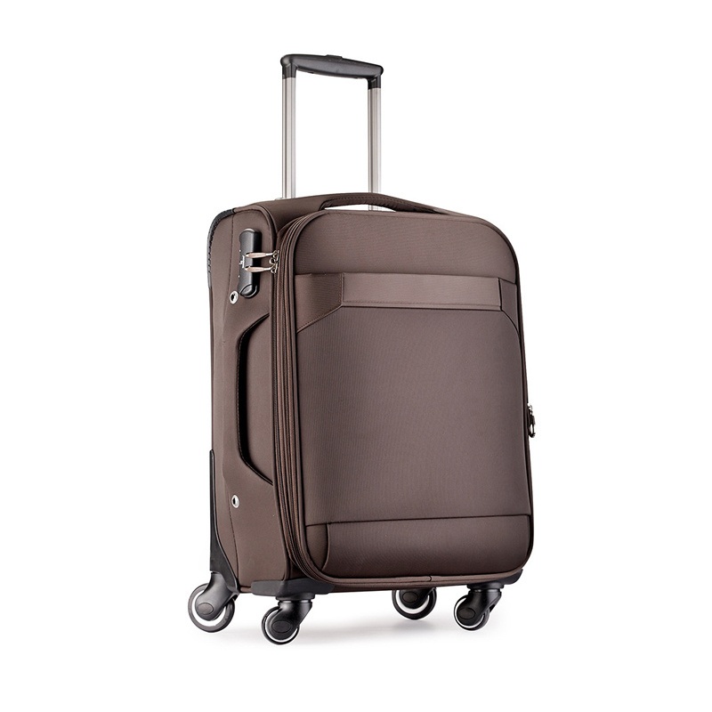 Stylish 3-Piece Brown Luggage Set with Rolling Wheels Soft-Sided Expandable Suitcase – Soft Trolley Luggage and Travel Customized Fabric Luggage price