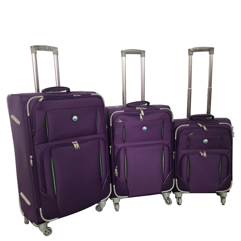 Travel Fashion Good Quality Uprights EVA Outside Trolley Purple Luggage Set – EVA Luggage Set and Polyster Luggage Set price