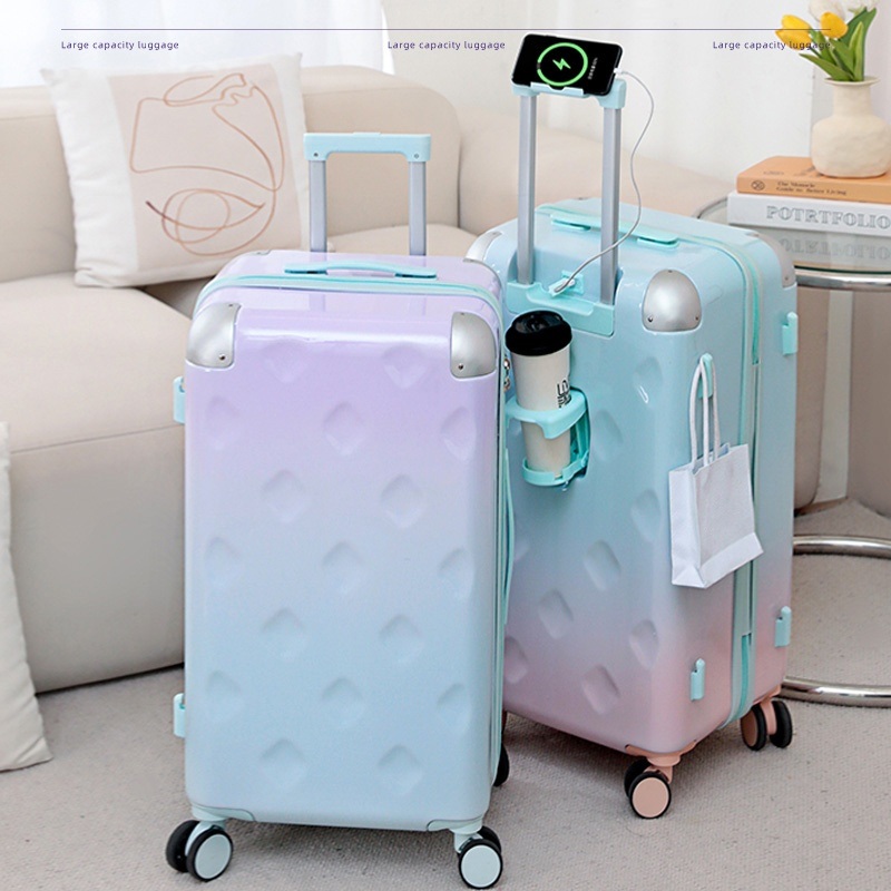 Versatile Lightweight Waterproof Gradient PC High-End Trolley Travel Hard Shell Luggage for Effortless Maneuverability – Hard Shell Luggage and Travel Hard Shell Luggage price