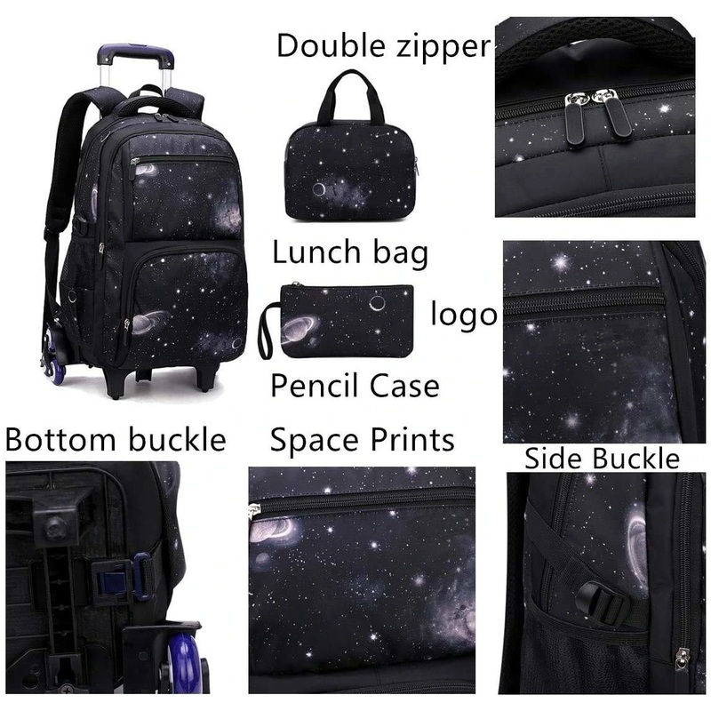 Wholesale Chinese Popular Rolling Wheeled Students School Bag Rolling Bag Trolley Bag – Trolley Backpack and Bolso price