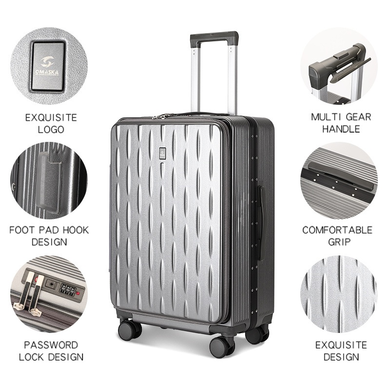 Wholesale Customized Luxury High Quality Aluminum Frame PC Hard Shell Business Luggage – Business Luggage and PC Luggage price