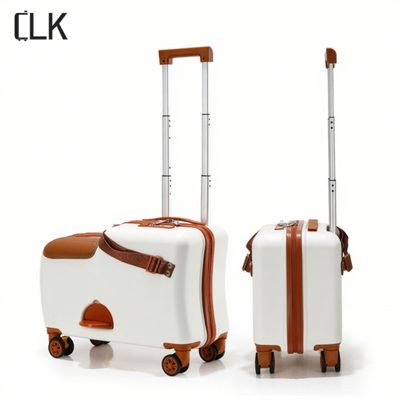 18 Inch ABS+PC Kids Luggage with Foldable Footrest PU Seat and Brake Double Wheels – Cabin Suitcase and Travel Suitcase price