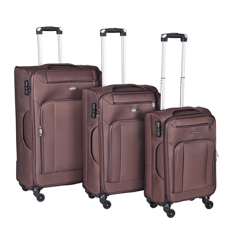 Dark Brown Middle East Africa Ultra Capacity Big Outdoor Polyester Fabric Travel Luggage with Waterproof PVC Coated Cloth Lining Customized Logo – Luggage and Polyester Luggage price