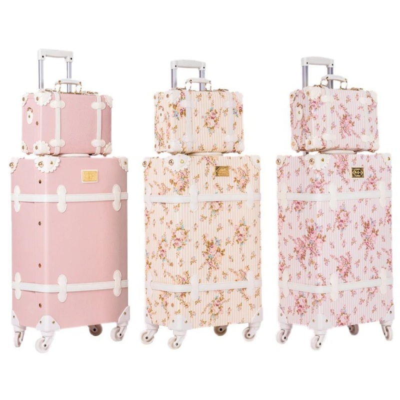 Hot Sale Tsa Lock Retro Style Suitcase Spinner Wheels Luxury Vintage Travel Trolley Box PU Leather Luggage Sets – Retro Suitcase and Vintage Luggage price