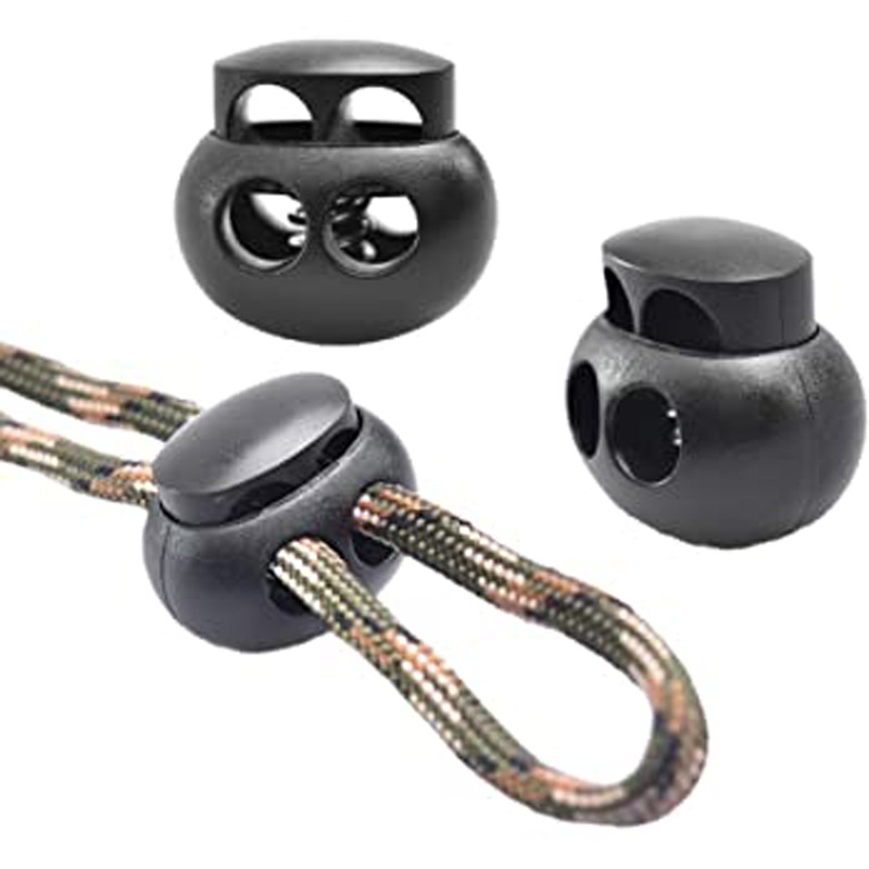 Spring Loaded Elastic Drawstring Rope Clip Ends Round Ball Shape Cord Locks Plastic Toggle Single Hole – Plastic Toggle Single Hole and Plastic Toggle price
