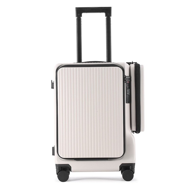 Aluminum Frame PC Suitcase Front Open Side Open Pocket Suitcase with Phone Holder and USB Charging Port Carry on – Suitcase and Travel Suitcase price