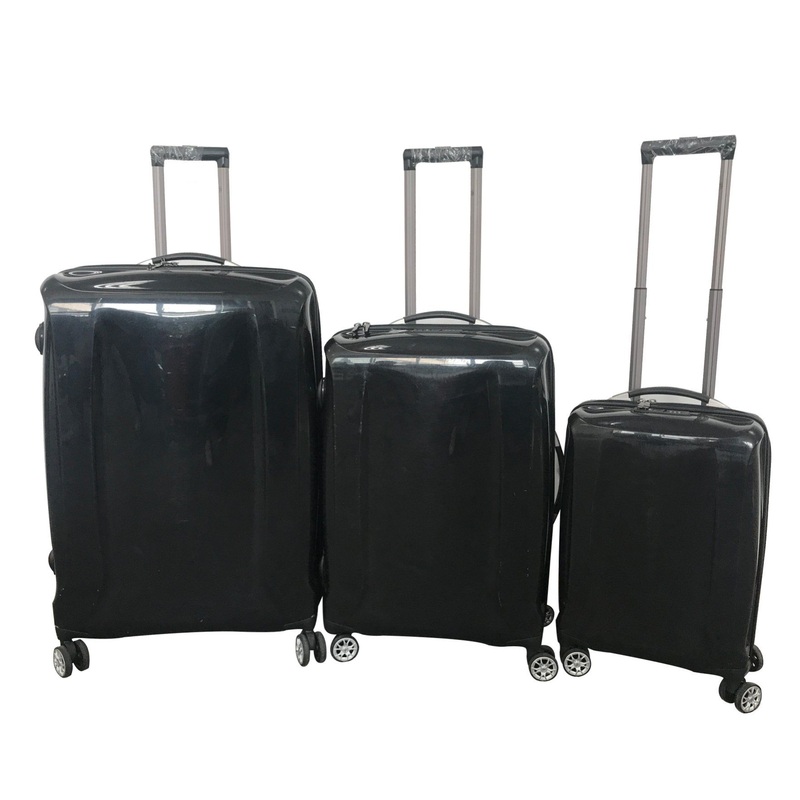 Black Hard Shell Traveling Luggage Set 3 PCS ABS+PC Travelling Trolley Suitcase – ABS+PC Luggage Set and Hot Selling Luggage Set price