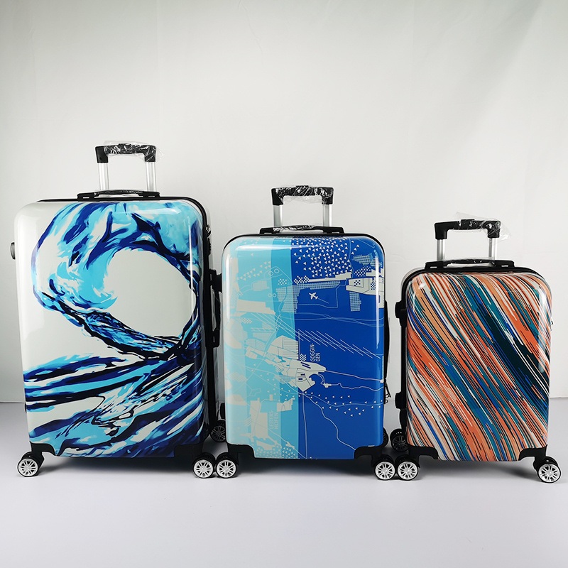 China Supplier Daily Glossy Gradient Womens Travel Checked in Luggage with Code Lock ABS+PC Waterproof Cabin Valise for Outdoor Use – Gradient Color ABS PC Hard Travelling Suitcase and Travel Casual Shockproof Suitcase for Family price