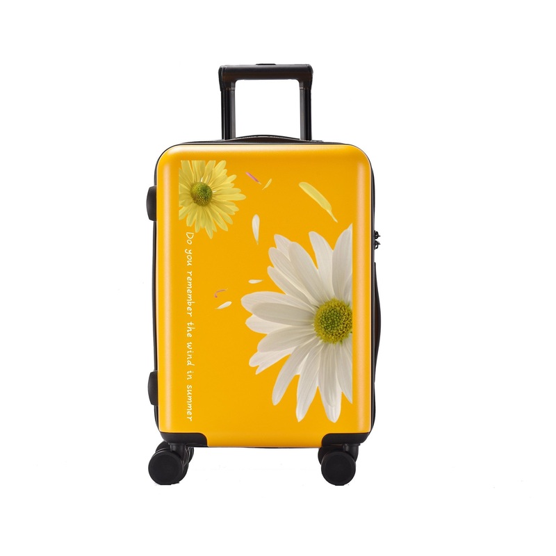 Custom Carry on PC Suitcase Yellow Color High quality Travellig Luggage – PC Lugggae Set and Printing Lugggae Set price