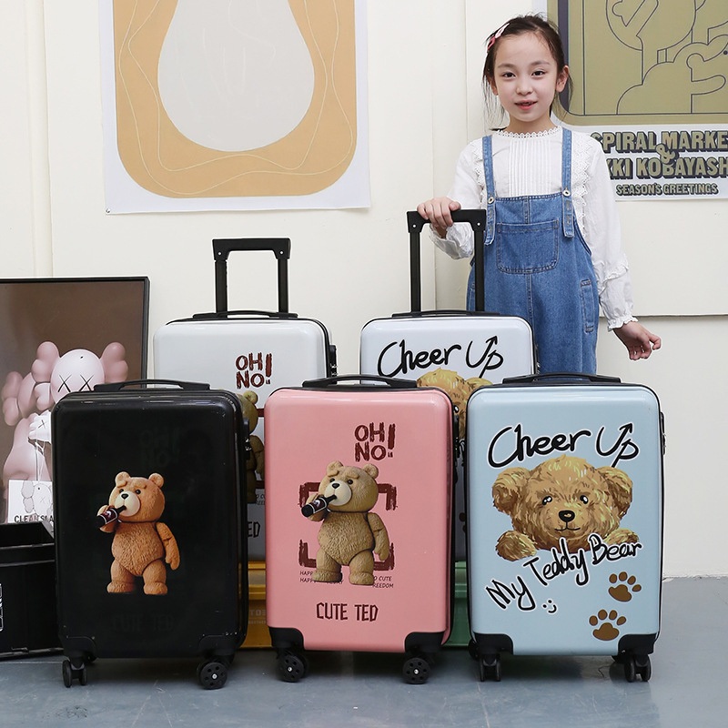 Customized Logo ABS+PC Hard Shell 20inch Portable Fashion Travel Luggage Waterproof Material Kids Suitcase for Travelling Customized Logo Luggage for Kids – Rolling Carry on Suitcase and Travel Luggage price