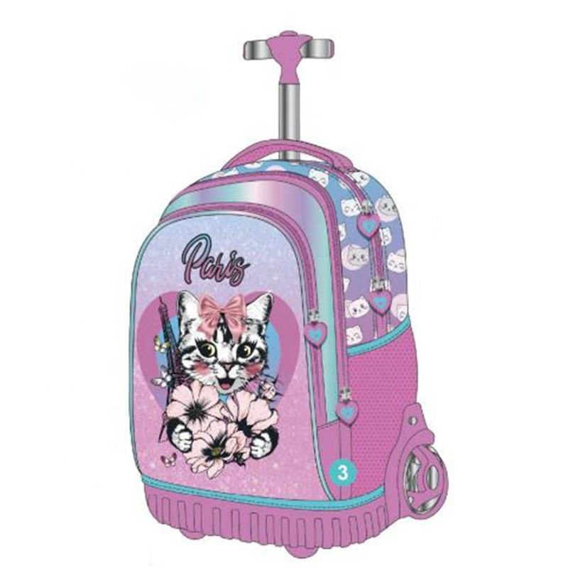 High Quality Back to Trolley School Bag with Lunch Bag Pencil Case Kids School Trolley Bag Set – Trolley Bag and Trolley Schoolbag price