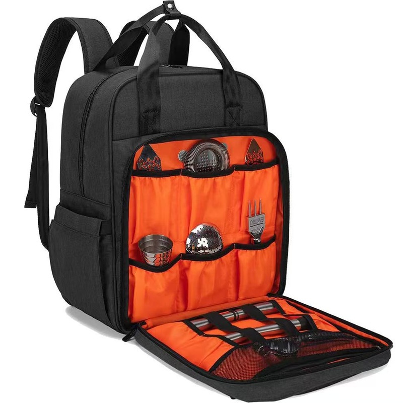Portable Bartender Tool Bag Custom Large Capacity Tool Backpack Travel Bartender Bag Backpack – Customizable Compartment and Laptop Compartment price