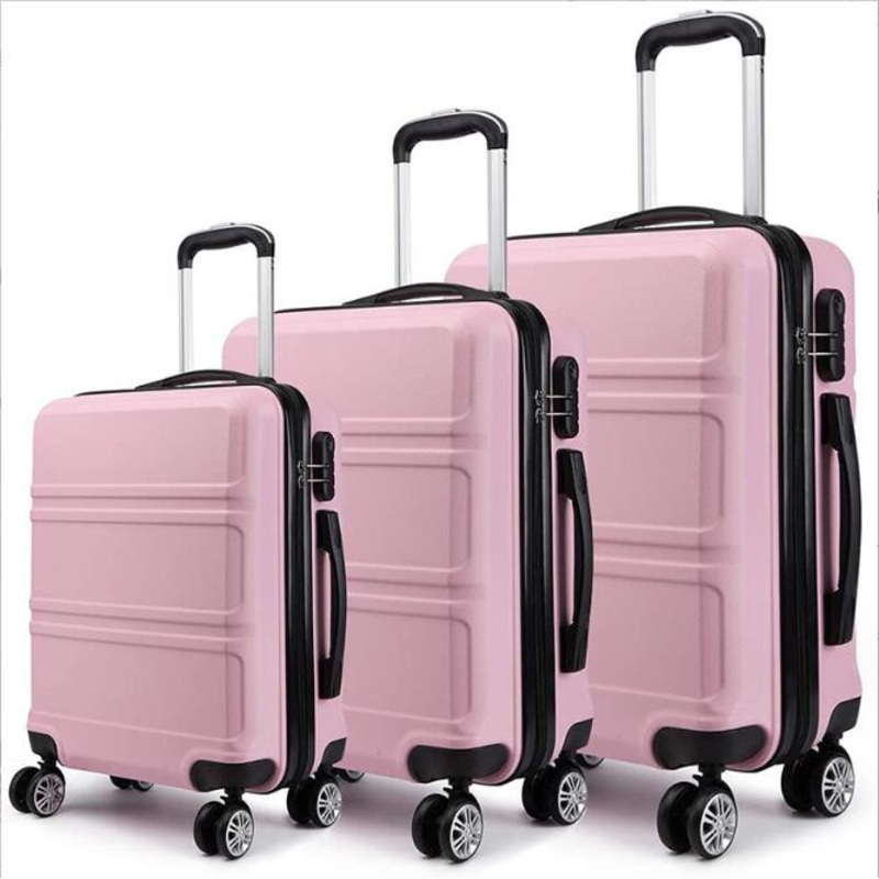20 24 28 3PCS Luggage Set ABS Suitcase with Combination Lock Trolley – 20 24 28 Luggage and Luggage 3PCS Set price