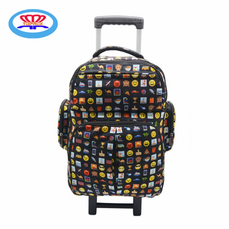 Emoji Child Carry-on Lightweight Luggage and Easy to Pull Trolley Backpack School Bag – Trolley Backpack and Bolso price