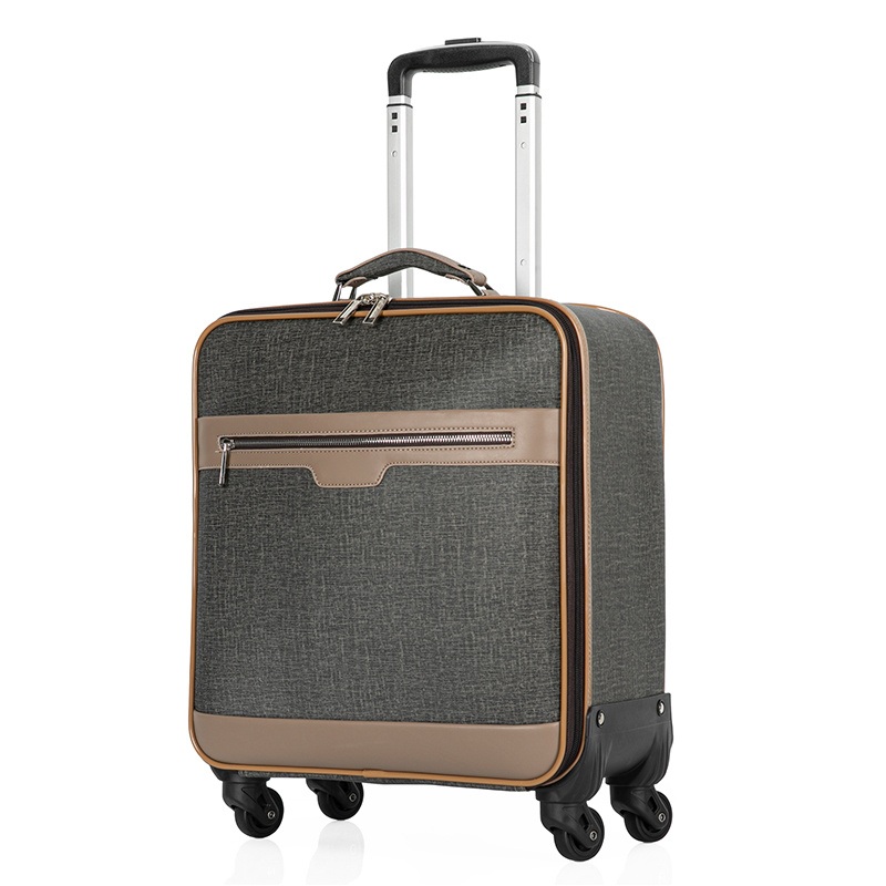 Scratch -Resistant Multifunctional Front Pocket Suitcase Luggage Genuine Leather – PU Bag and Carry on Luggage price