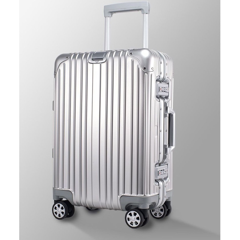 Top Quality Hardshell Aluminum Wheeled Trolley Rolling Luggage Business Travel Draw-Bar Boarding Suitcase Case – Wheeled Case and High Quality Case price