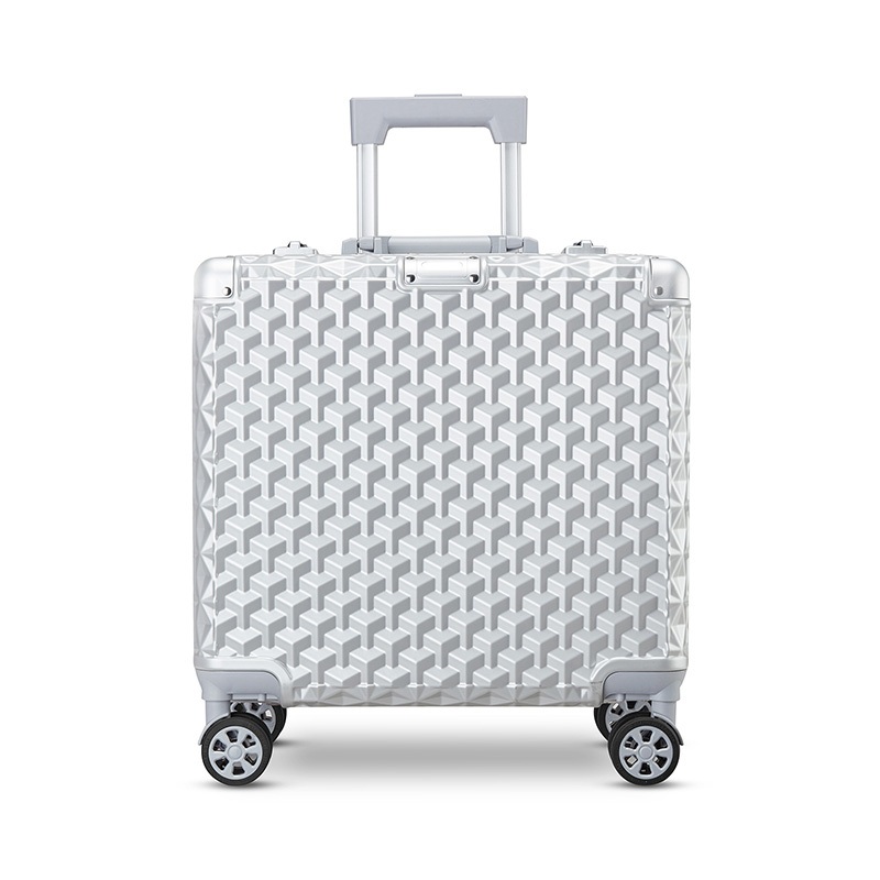 White 16inch Aluminum Frame Trolley Case Luggage Underseat Luggage Cabin Bags – Trolley Case Luggage and Trolley Luggage price