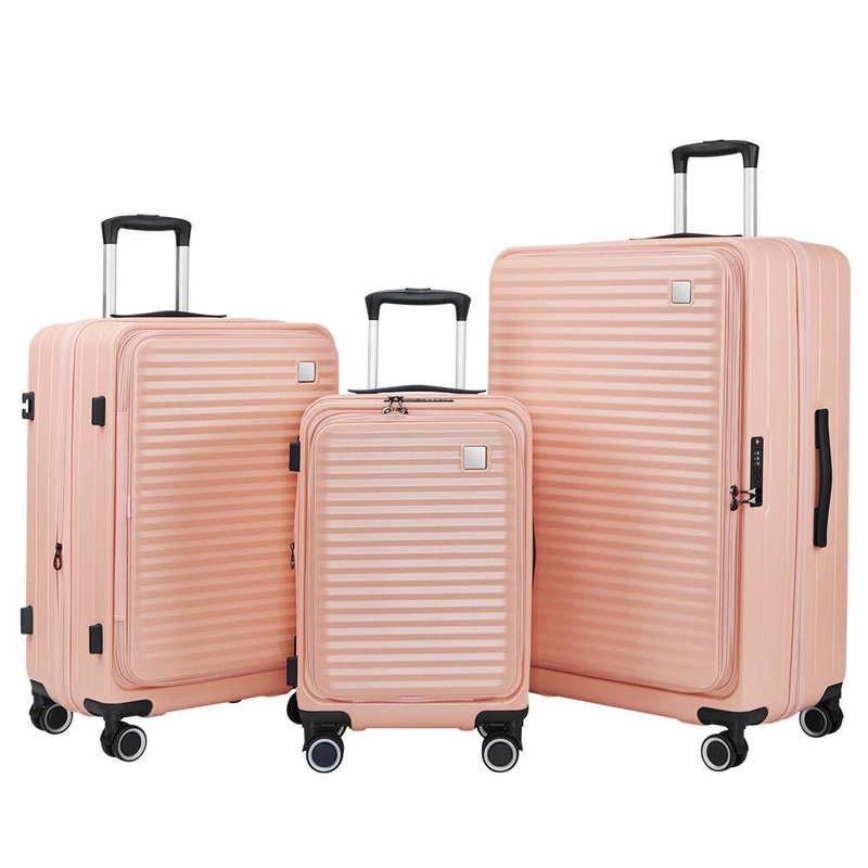 Wholesale Front Open Luggage Suitcase Pink Carry on Travel Trolley Bag – Suitcase and Luggage price