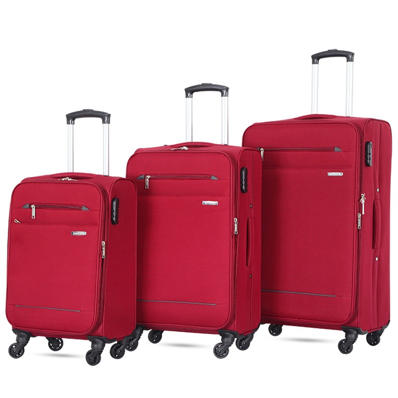 Custom Tsa Lock 3 Pieces Travelling Trolley EVA Luggage Soft Side Polyester Luggage Bag – Luggage Set and Polyester Luggage Sets price