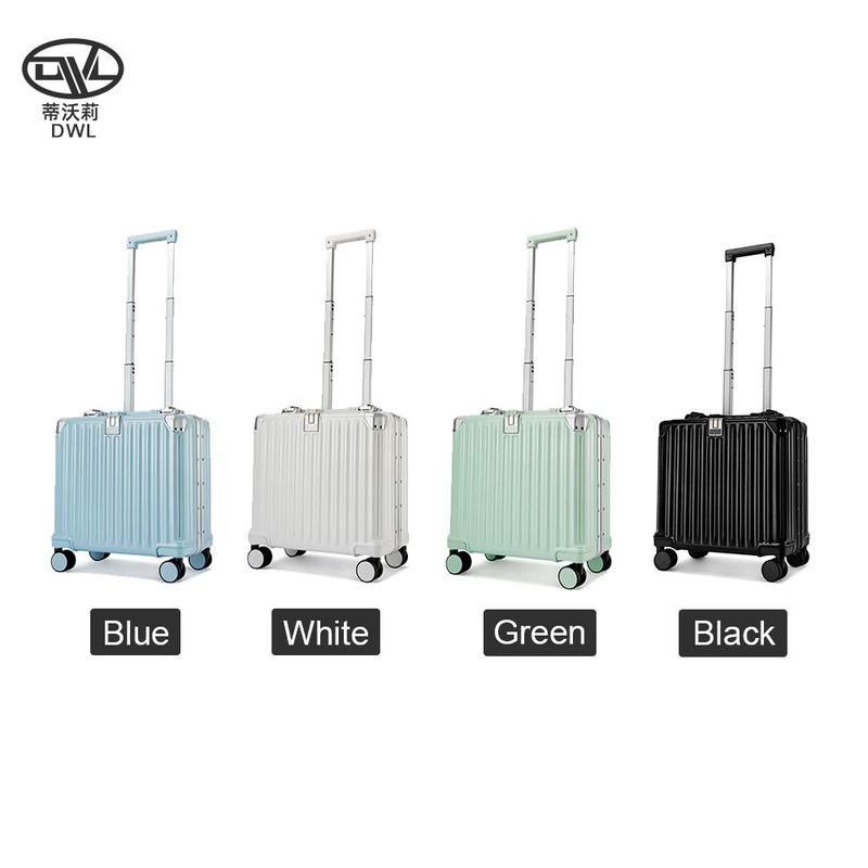 Factory Price 18 Inch Luxury Luggage Carry on Aluminum Frame Travel Suitcase with Tsa Lock – PC Material Luggage and Hook on Front Shell Suitcase price