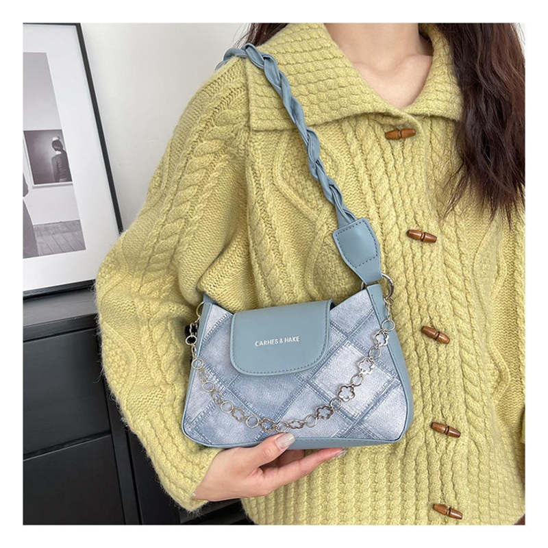 Fashion 2025 Woman Denim Purse Moon Shape Designer Handbag Denim Shoulder Bags – Shoulder Bag and Lady Shoulder Bag price