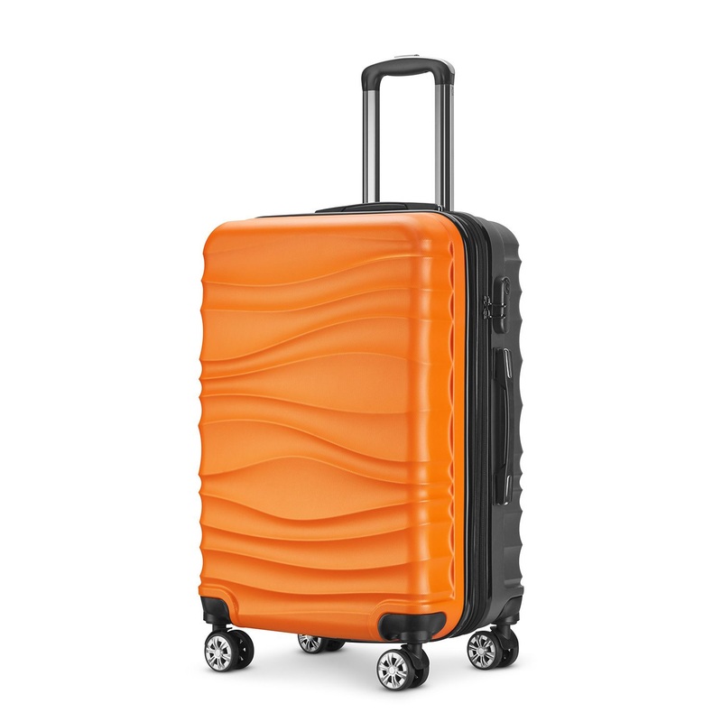 Match Color ABS Hardshell Bright Color 4 Wheel Password Travelling Suitcase Bag Trolley Case Luggage Set – Other Luggage and ABS Luggage Trolley Suitcase price