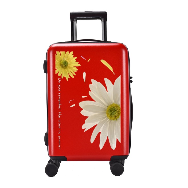 Red Color New Design Daisy ABS+PC Luggage High quality Business Travel Suitcase – ABS+PC Lugggae Set and Printing Lugggae Set price
