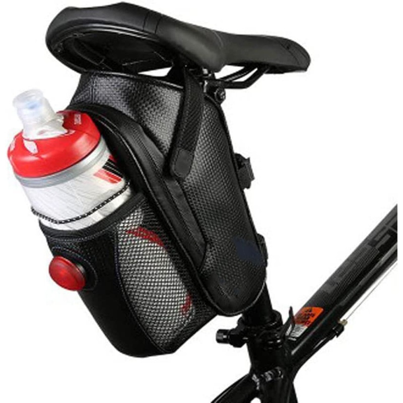 Waterproof Touring Cycling Under Seat Bicycle Seat Bike Saddle Bag with Water Bottle Holder – Under Seat Bag and Waterproof Bag price