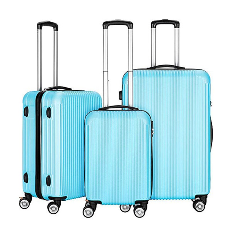 3 Piece Set Expandable ABS Trolley Luggage with Tsa Lock and 4 Wheels – Trolley Luggage and ABS Luggage Case price