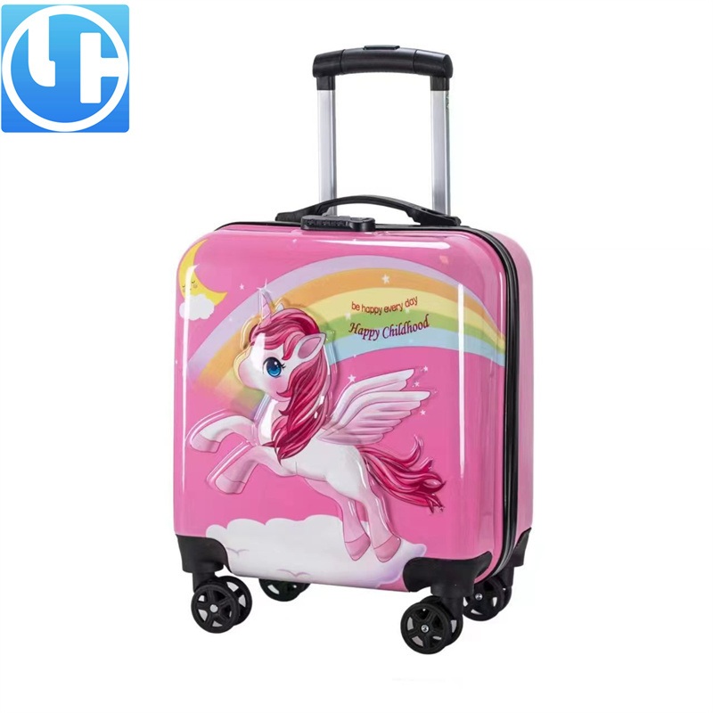 Cute Horse Unicorn Plastic Cartoon Trolley Luggage Kids Travel Case for Wholesale – Kids Travel Case and Kids Travel Luggage price