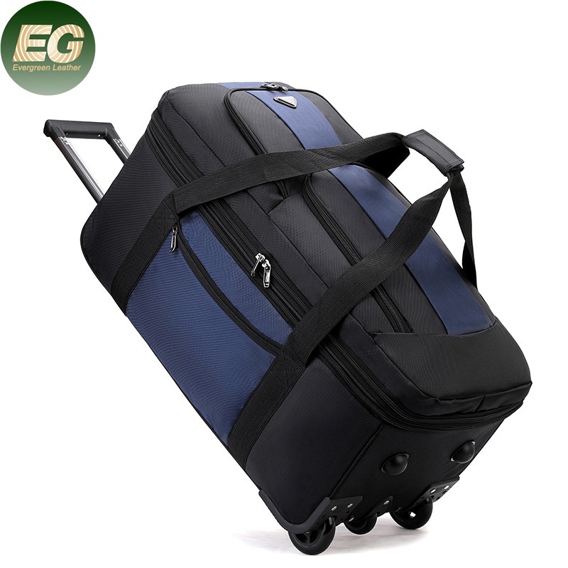 Ea374 Customized Foldable Duffel and Backpack with Wheels Travel Luggage Trolley Bags Zipper Convertible Designer Big Garment Rolling Duffle Bag – Rolling Duffle Bag and Luggage Trolley Bag price