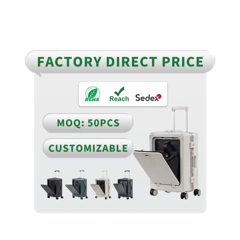 New Travel Cabin Luggage with USB Charger Spinner Trolley Framed Suitcase with Front Open – Carry-on Front Pocket Suitcase and Laptop Bag with Front Open Luggage price