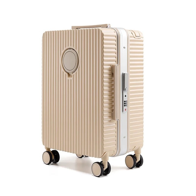 Stylish No Zipper Custom Cabin Luggage PC Rolling Suitcase with Holder Lock – Wholesale Framed Luggage Set and Luxury No Zipper Suitcase price