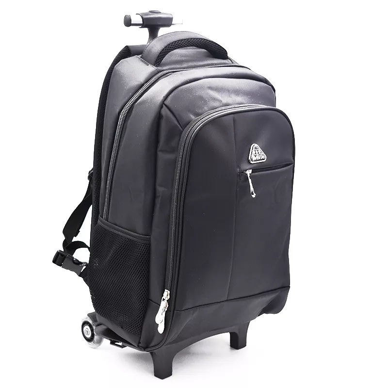 2022 New Wholesale Waterproof Nylon Black Rucksack Laptop Bag Trolley Backpack with Wheel – Trolley Bag and Luggage Bag price