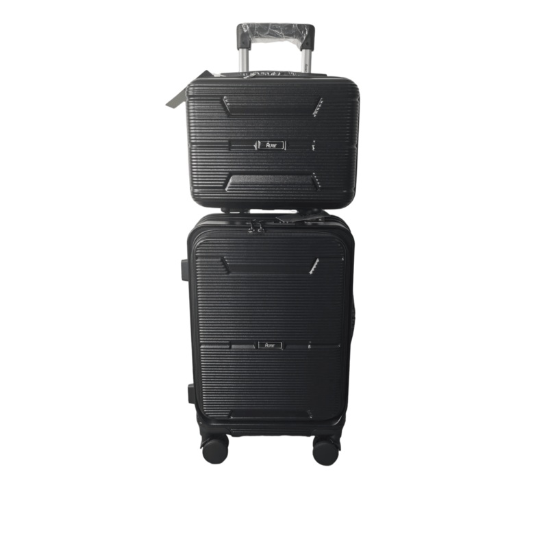 Classic ABS Durable Front Opening Wheeled Luggage Set 14/20 for Easy Packing – Business Front Pocket Luggage with Laptop Bag and Carry on Checked-in Travel Front Luggage price