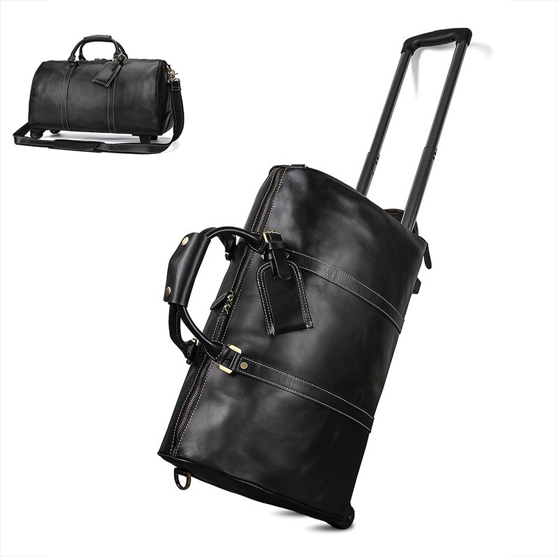 Leisure Leather Durable Luggage Fashion Business Travel Tote Trolley Bag – Trolley Bag and Luggage Trolley Bag price