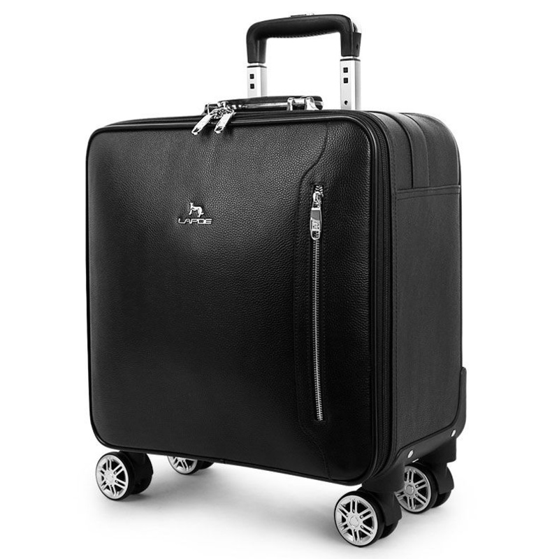 Top Layer Genuine Real Leather Wheeled Trolley Business Travel Luggage Flight Boarding Suitcase Bag Case (CY9961) – Trolley Business Case and Wheeled Case price