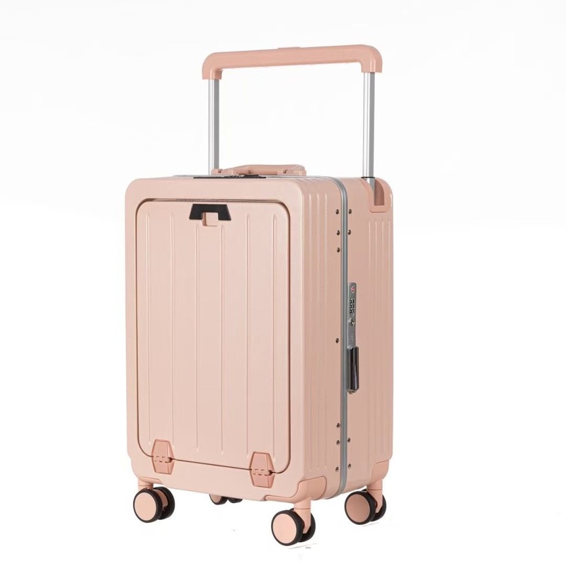 2025 Modern Style Hard Wide Trolley Suitcase Airplane USB Framed Luggage Travelling – Boarding Suitcases Luggage and Front Opening Luggage Suitcase price