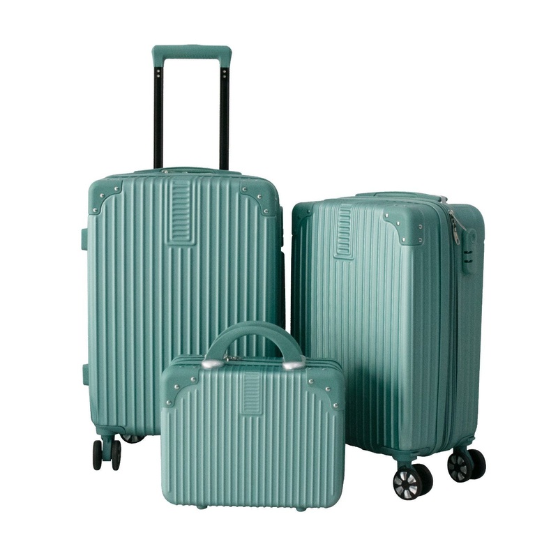 Anti-Collision Durable Green Carry-on Suitcase Nested ABS Luggage Set with Mute Wheels – Luggage with Mute Wheels and Carry-on Suitcase price