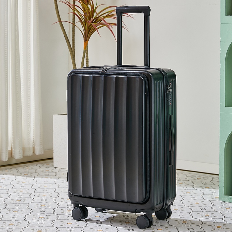 Carry on Luggage Spinner Wheels, Front Open Laptop USB Checked-in Customized Logo – Front Open Trolley Luggage and ABS PC Cup Holder price