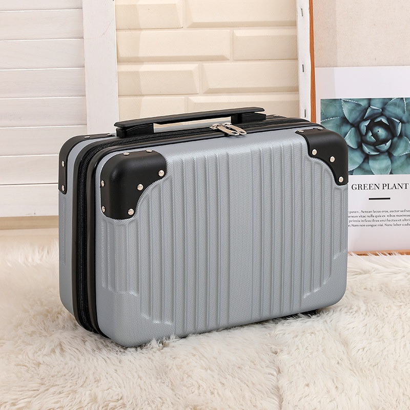 Grey Color Vintage Bag Beauty Case with Protection Corner Mini Luggage Suitcase – Vintage Bag and Beauty Case price
