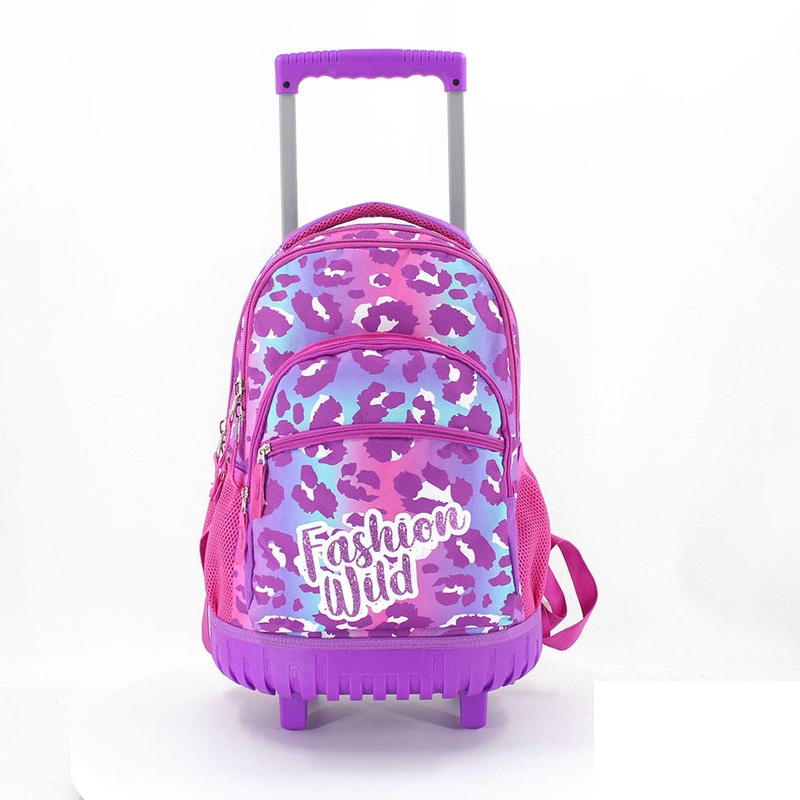 New Design Fashion Print Trolley Backpack Smooth Stretch Student Trolley Bag Can Be Customized Logo – Trolley Bag and Trolley Schoolbag price