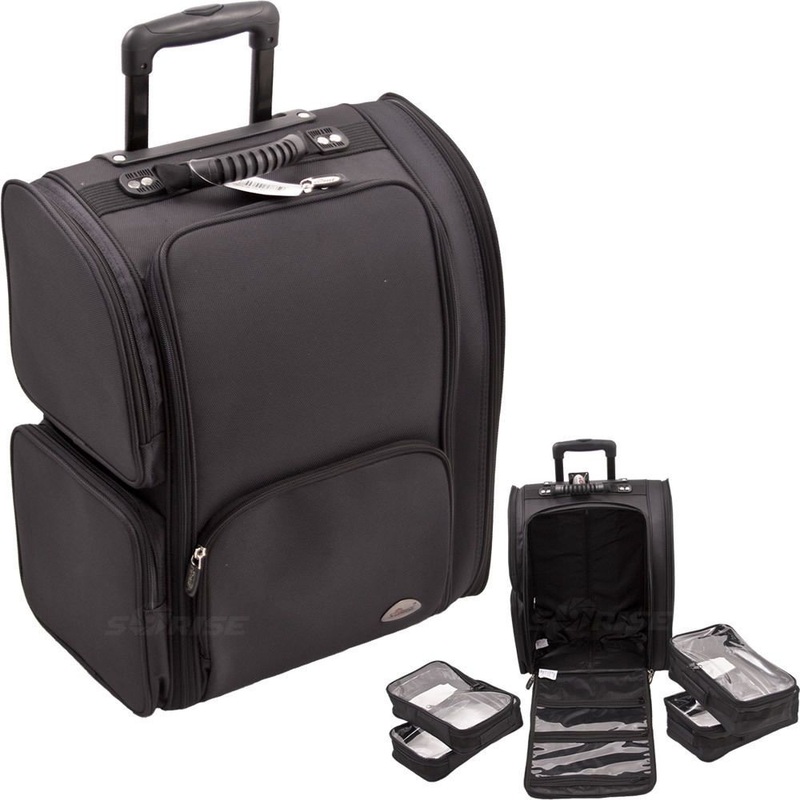 Rolling Soft Makeup Case Tote Bag Luggage Organizer – Trolley Bag and Makeup Case price