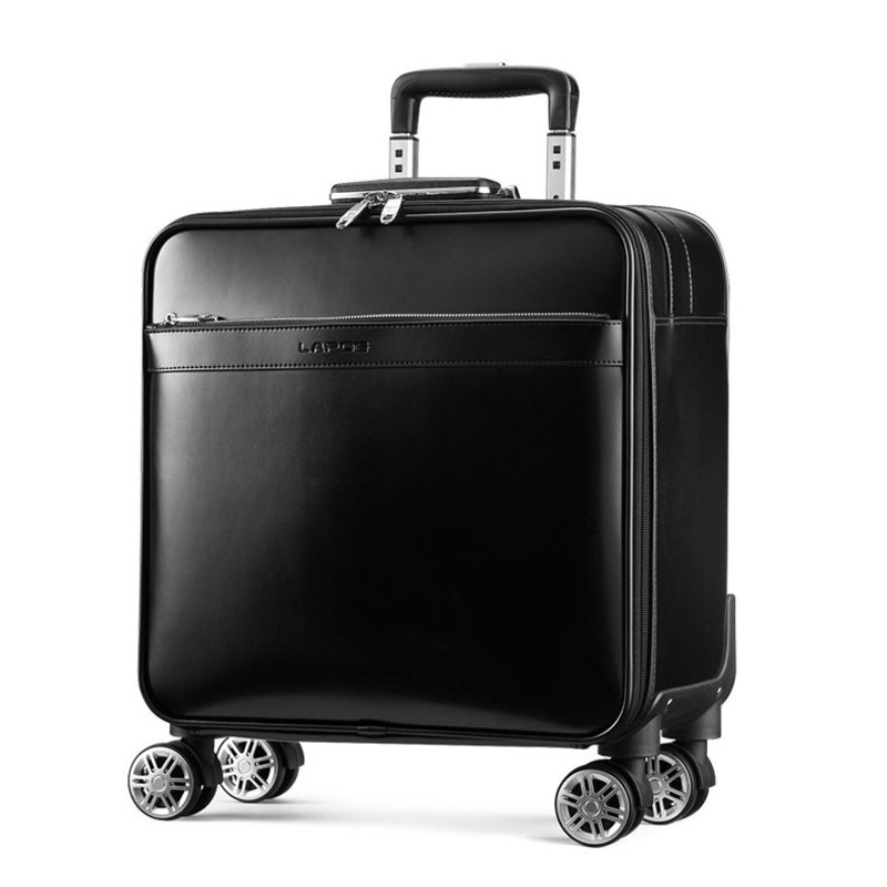 The First Layer Genuine Leather Wheeled Trolley Business Travel Luggage Boarding Suitcase Bag Flight Case (CY9962) – Wheeled Business Case and Travelling Case price